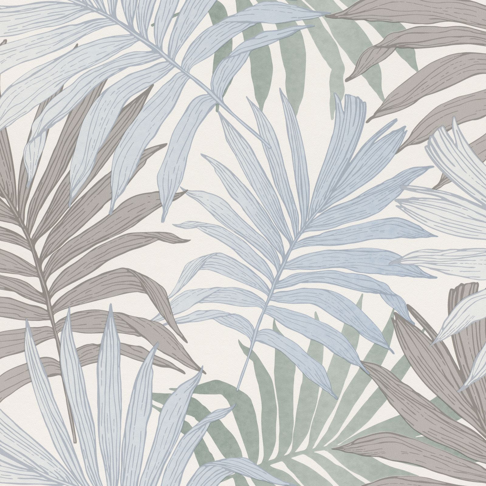 Rasch wallpaper country style palm trees blue