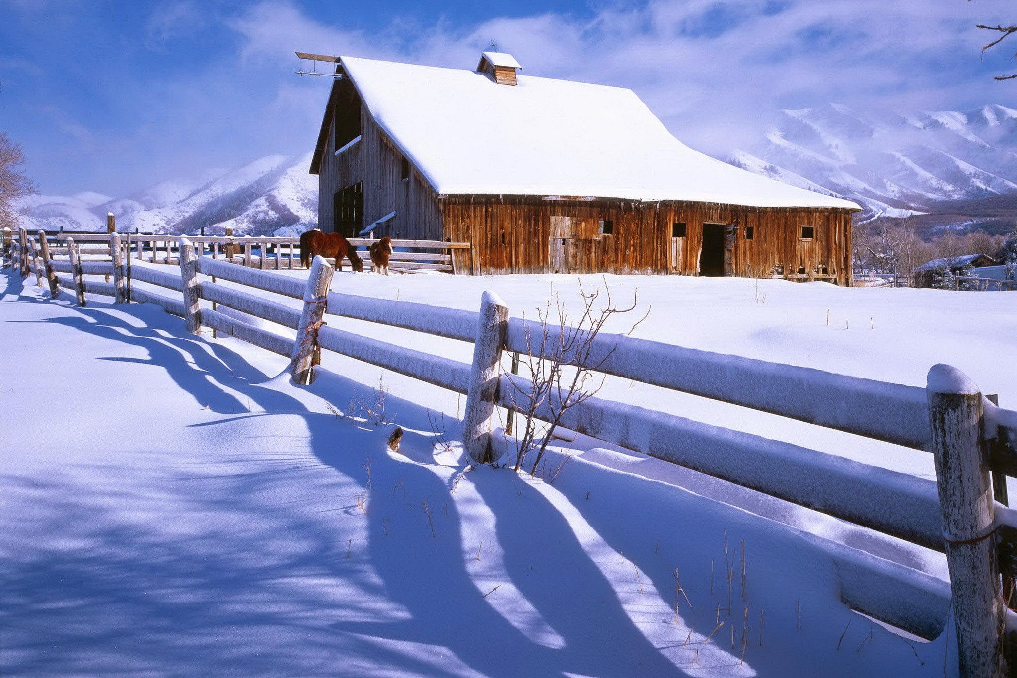 Country winter scenes wallpapers