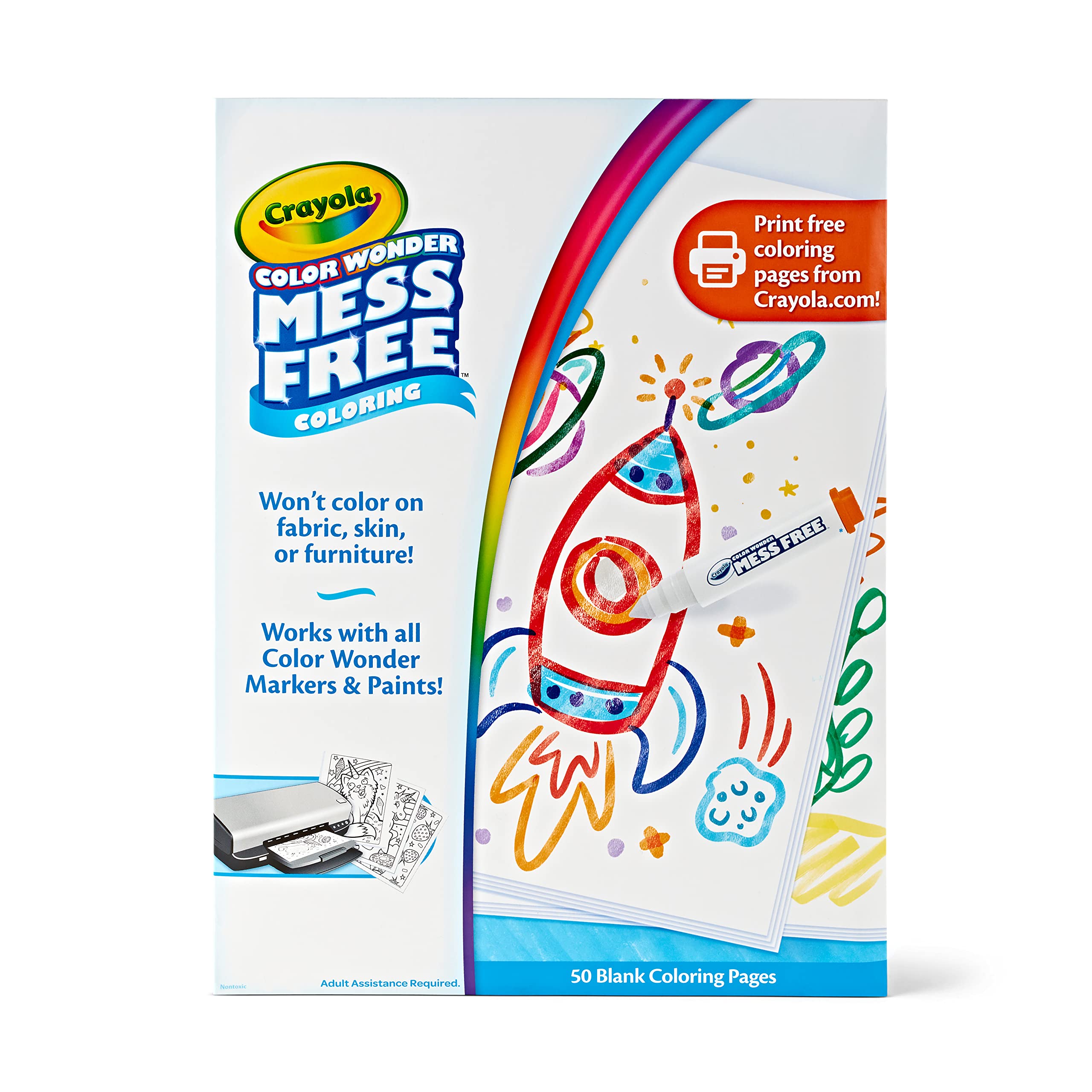 Crayola color wonder mess free coloring blank coloring pages count printable page refill set office products