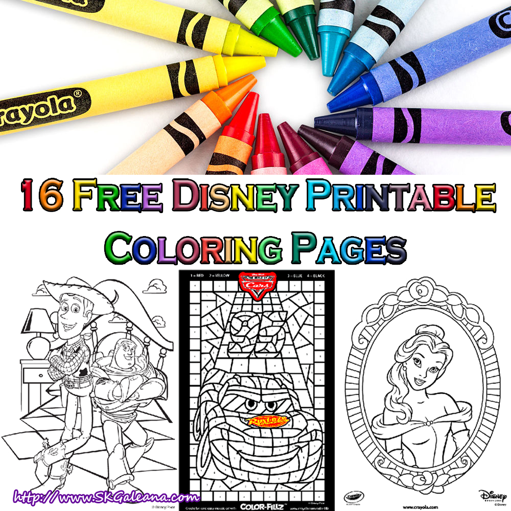 Free disney coloring pages from crayola â