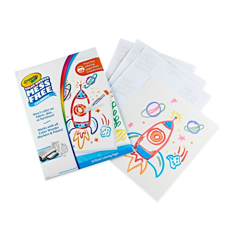 Crayola color wonder mess free coloring blank coloring pages printable page refill set child