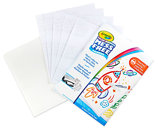 Crayola color wonder blank coloring pages white pack of pages