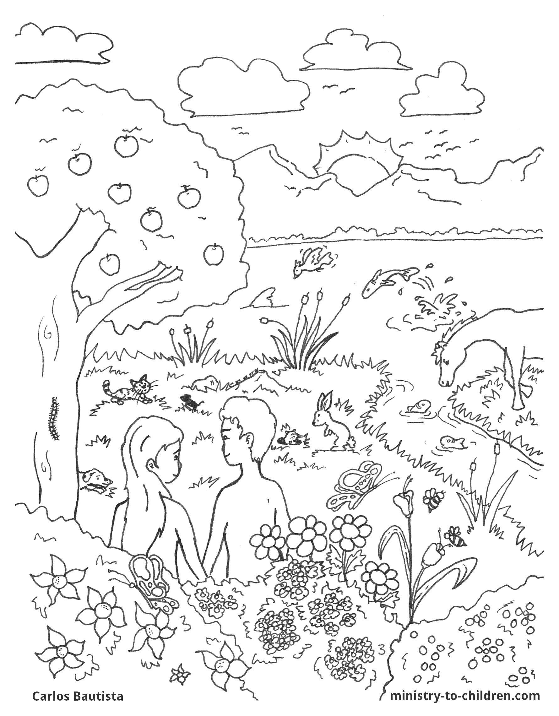 Creation coloring pages easy print pdf ministry
