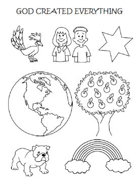 Bible coloring page for sunday school