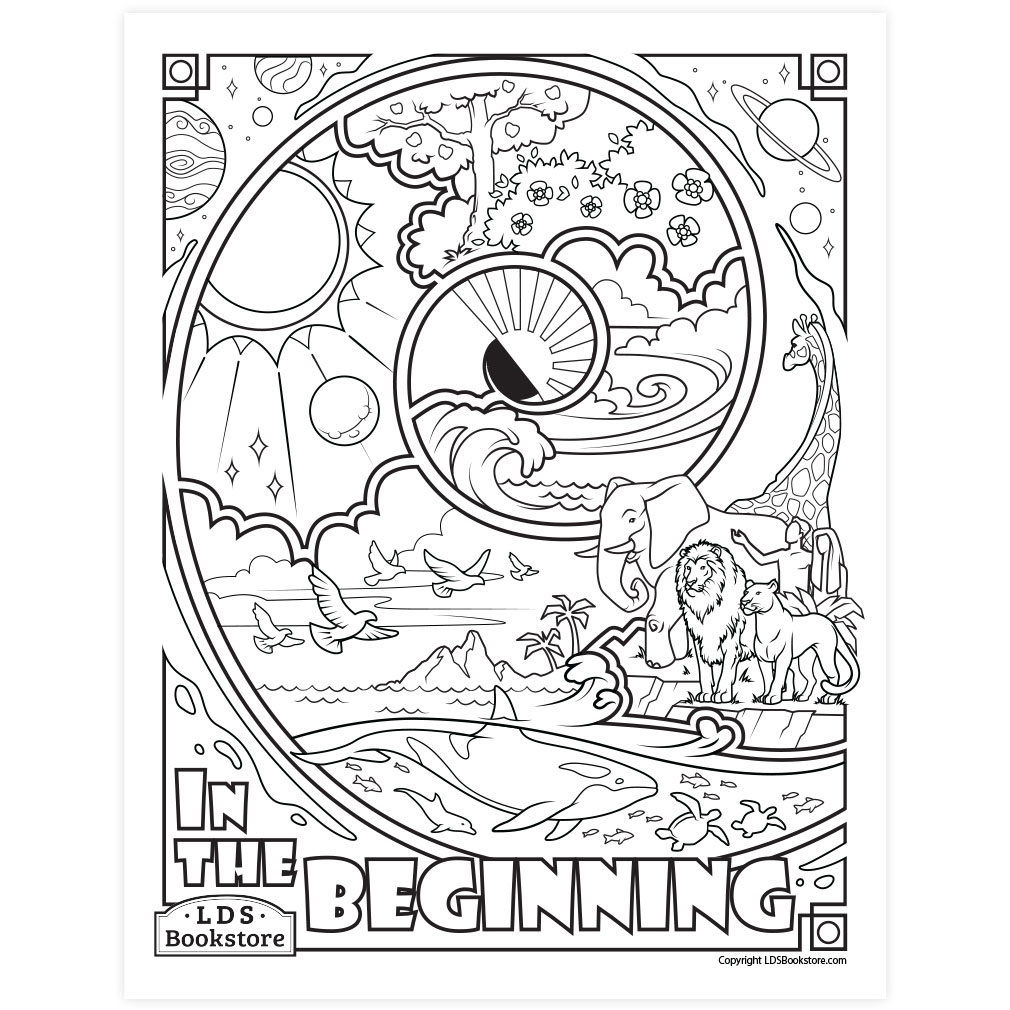 The creation coloring page