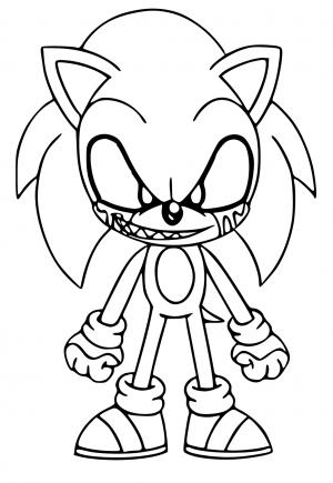 Free printable sonic exe coloring pages for adults and kids