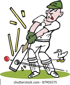 Cricket player cartoon images stock photos vectors