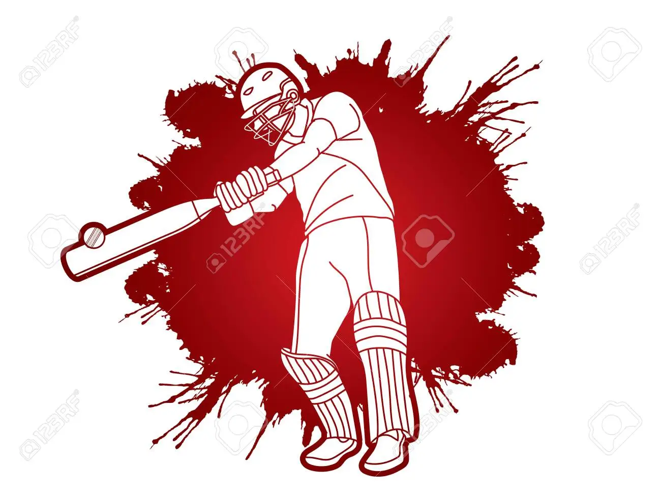 Cricket player action cartoon sport graphic vector royalty free svg cliparts vectors and stock illustration image