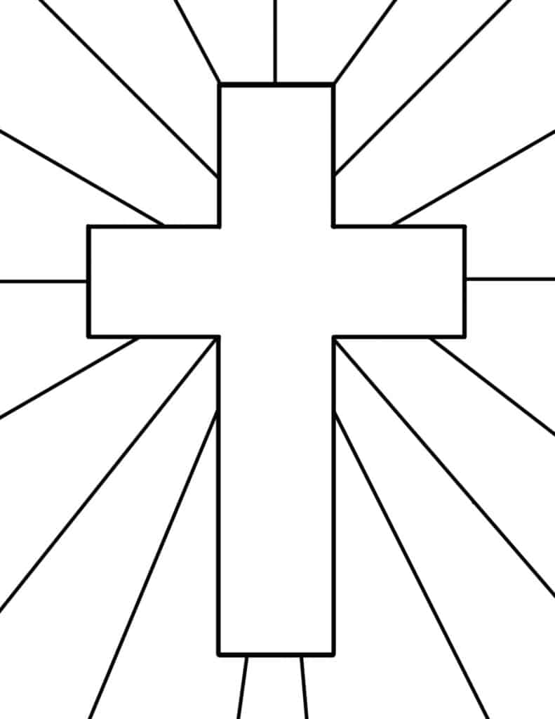 Free cross coloring pages for sunday school â the hollydog blog