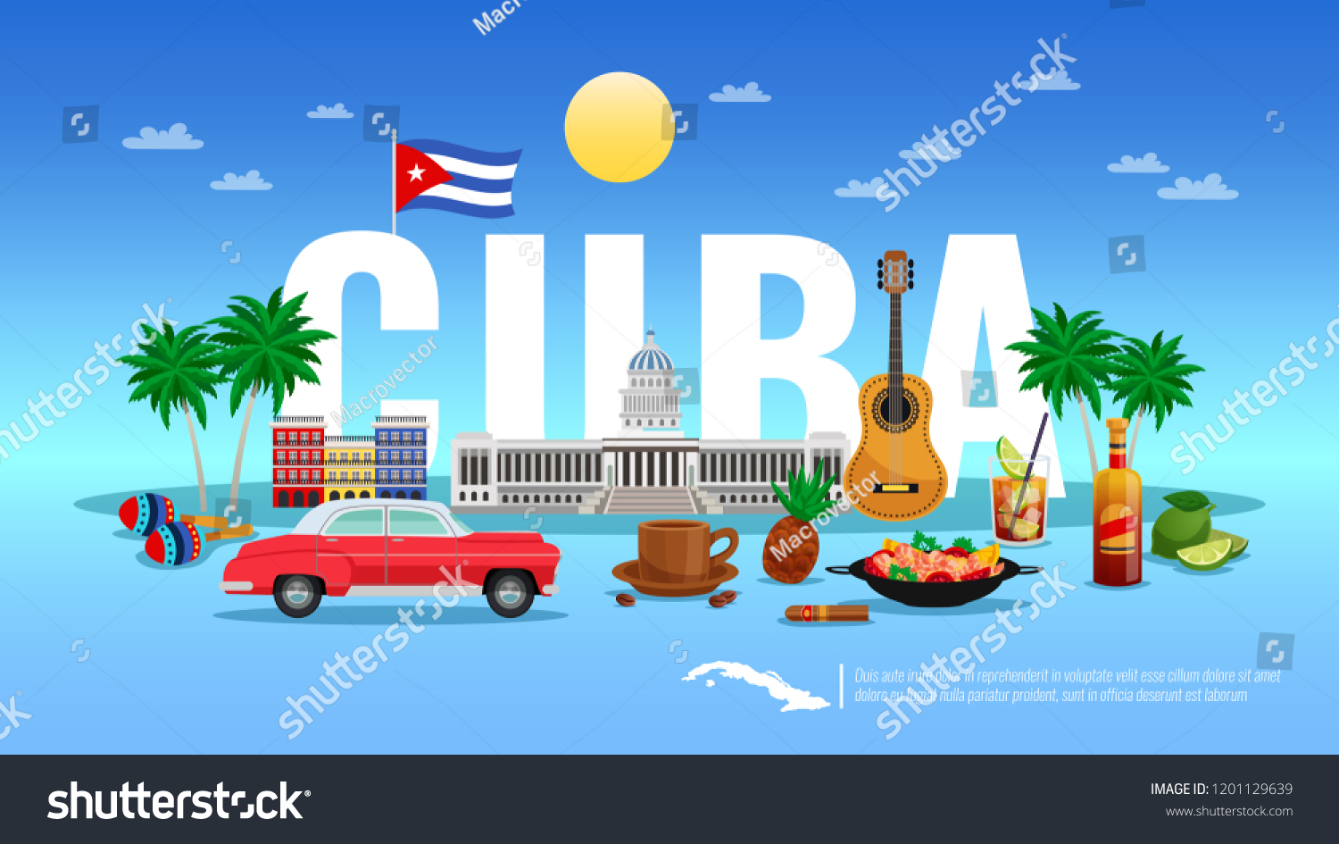 Cuba wallpaper stock vectors images vector art