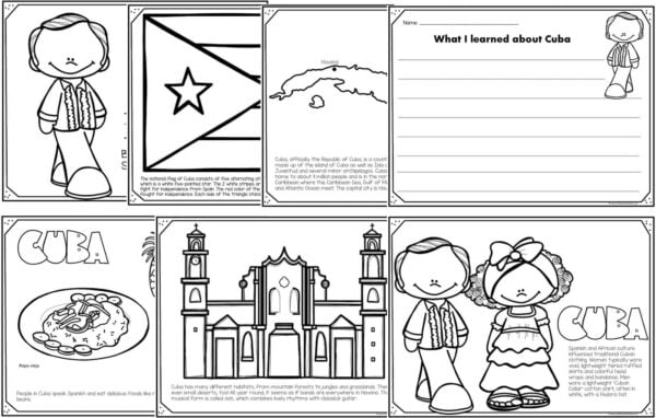 Free printable cuba coloring pages for kids