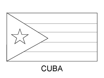 Cuba flag printable cuba flag coloring sheet by golden opportunities teacher