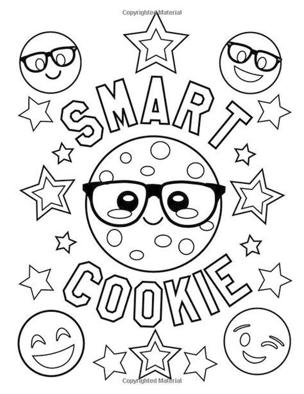Get this emoji coloring pages for adults i am a smart cookie