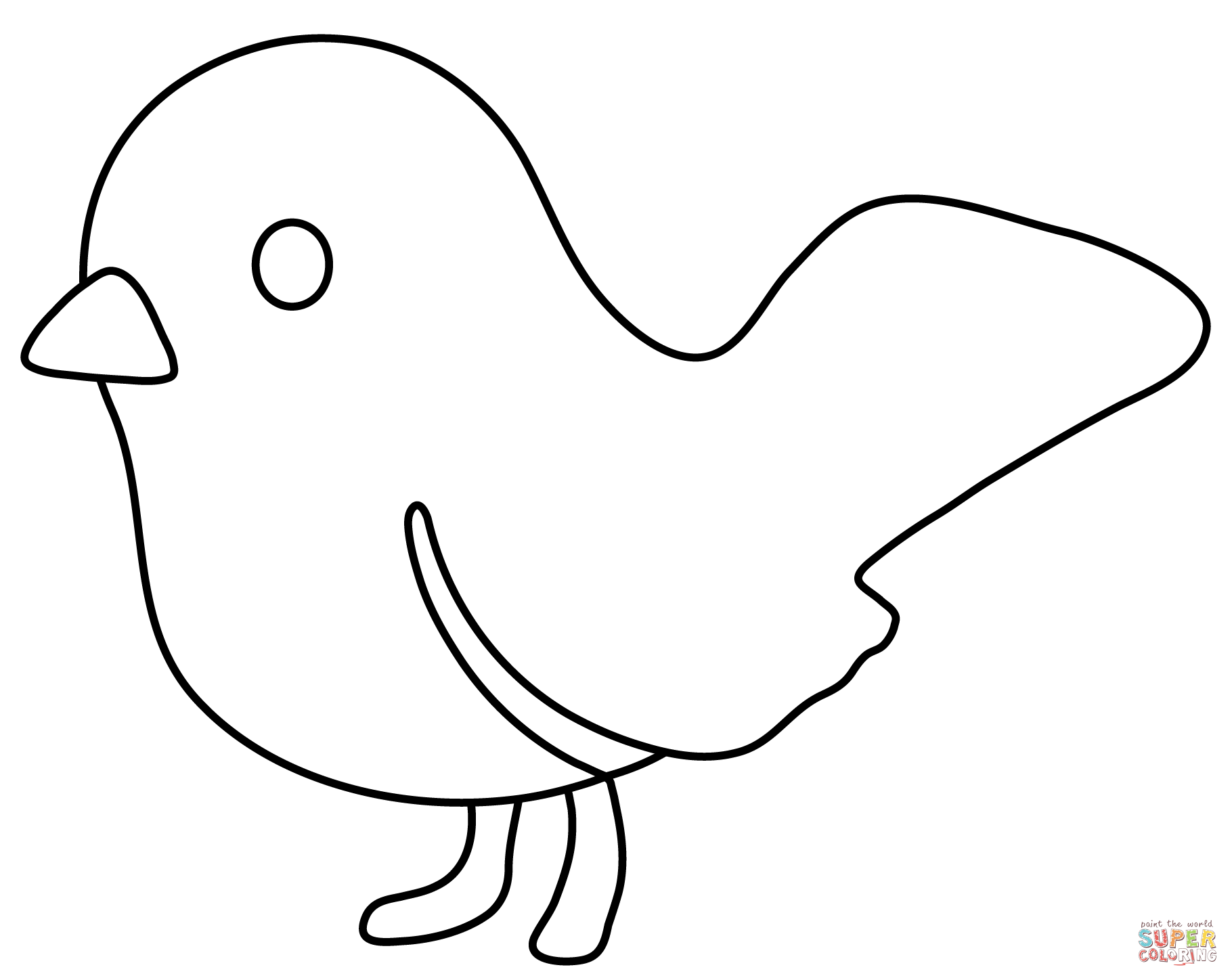 Bird emoji coloring page free printable coloring pages