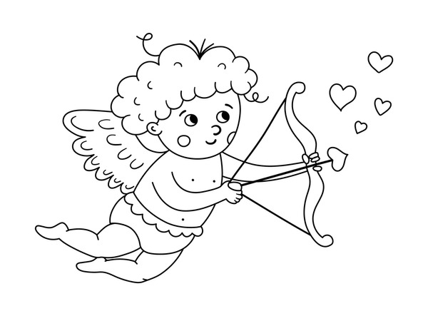 Thousand coloring page cupid royalty