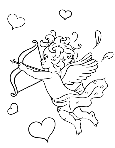 Free cupid coloring page