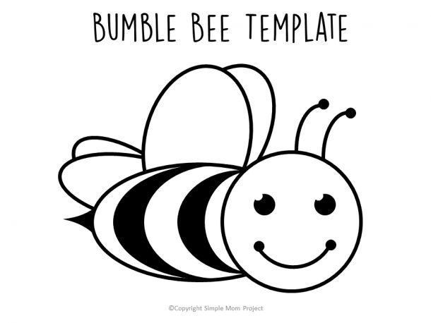 Free printable bee templates bee template bee printables bee coloring pages