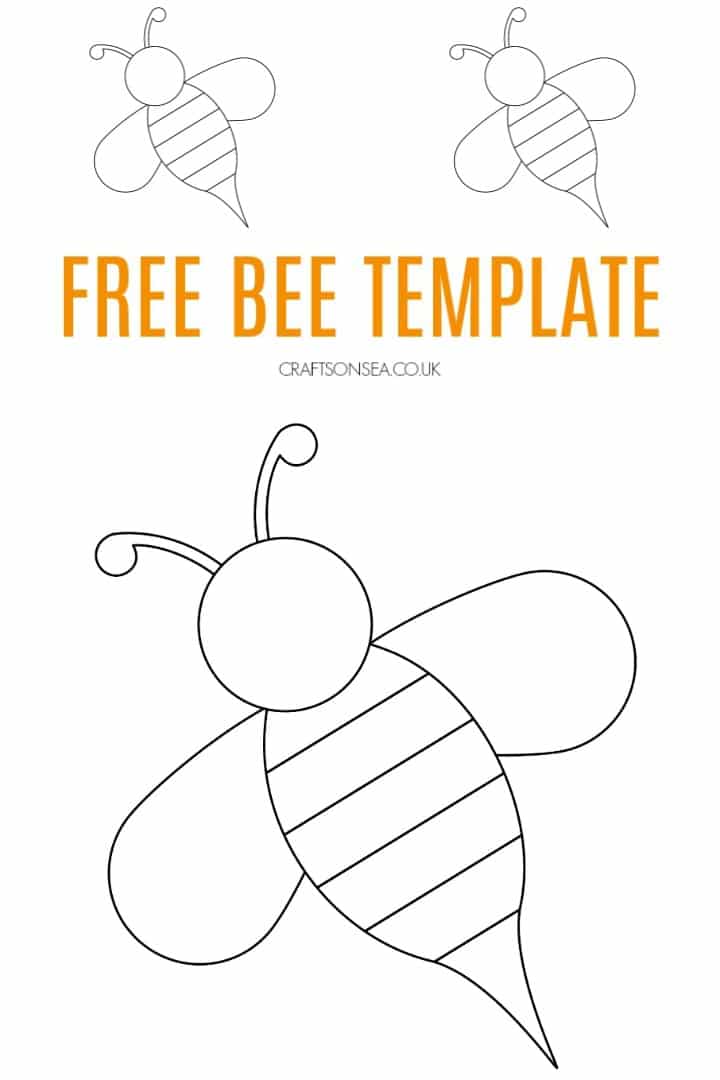 Free bee template printable pdf