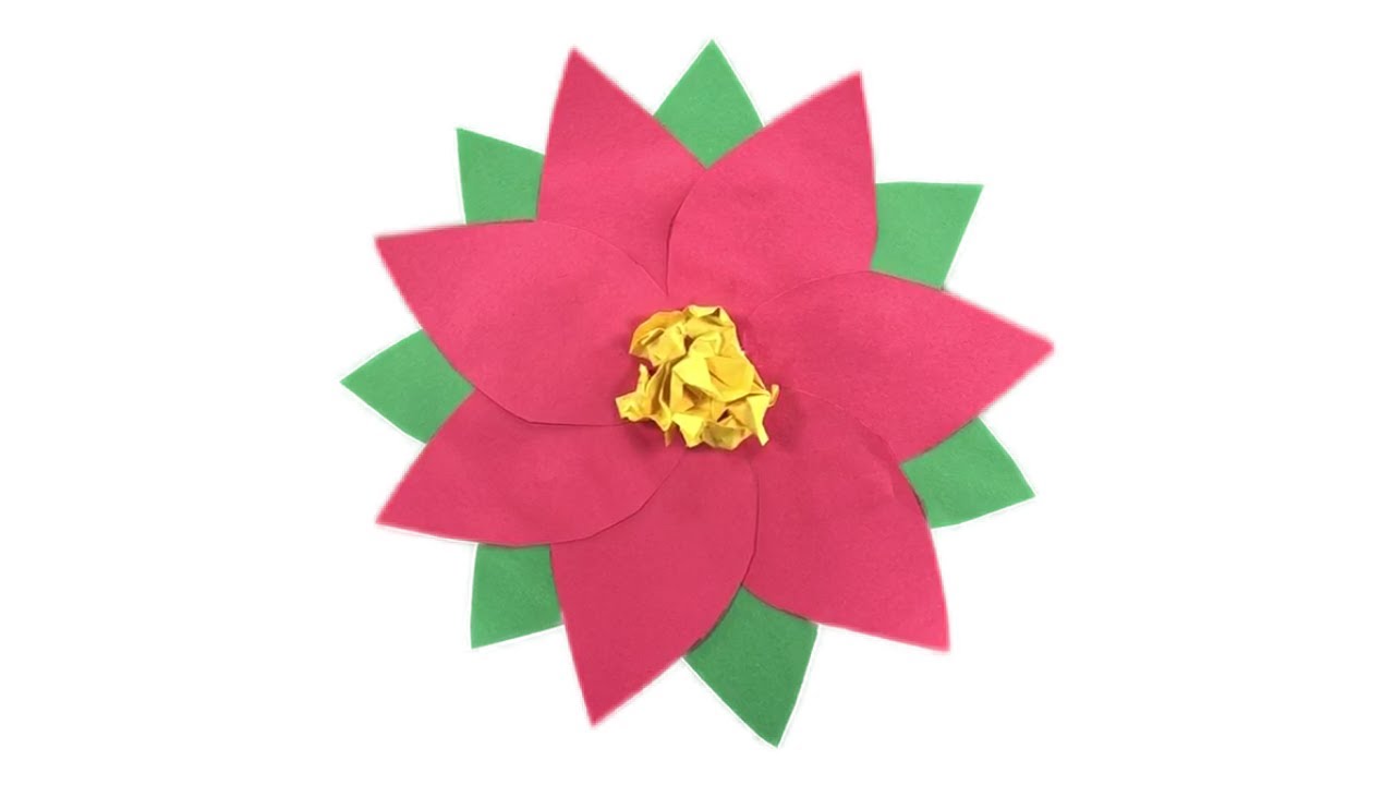 Paper poinsettia craft all kids network