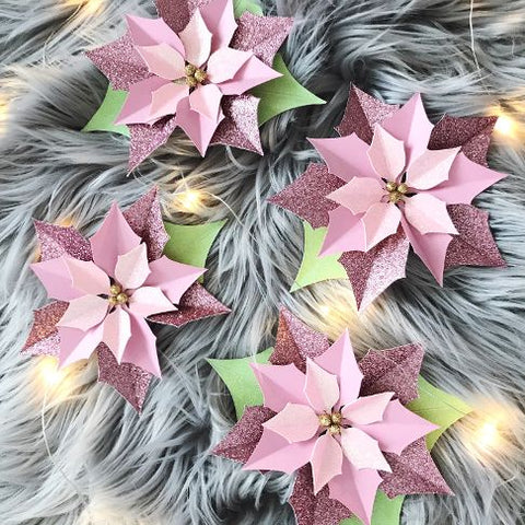 How to make paper poinsettias â the x cardstock