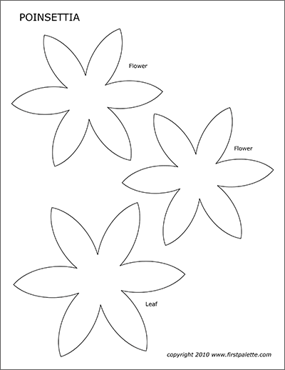 Poinsettia pattern free printable templates coloring pages