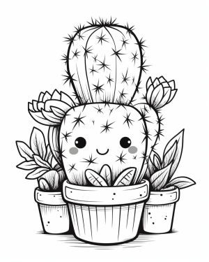 Cactus printable pages