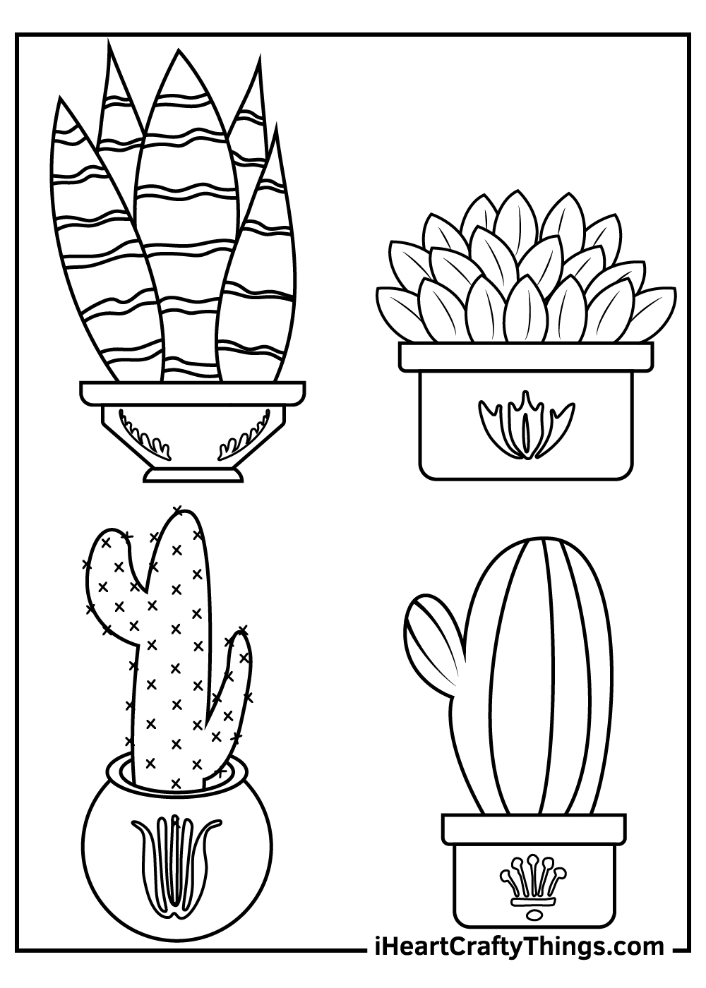 Cactus coloring pages updated