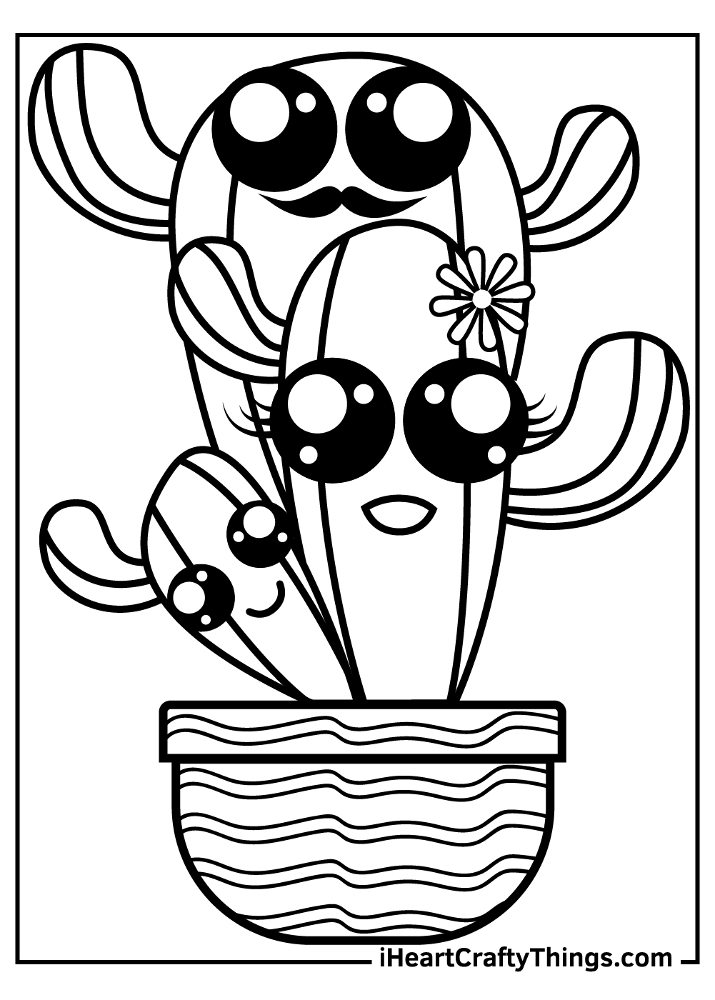 Cactus coloring pages updated