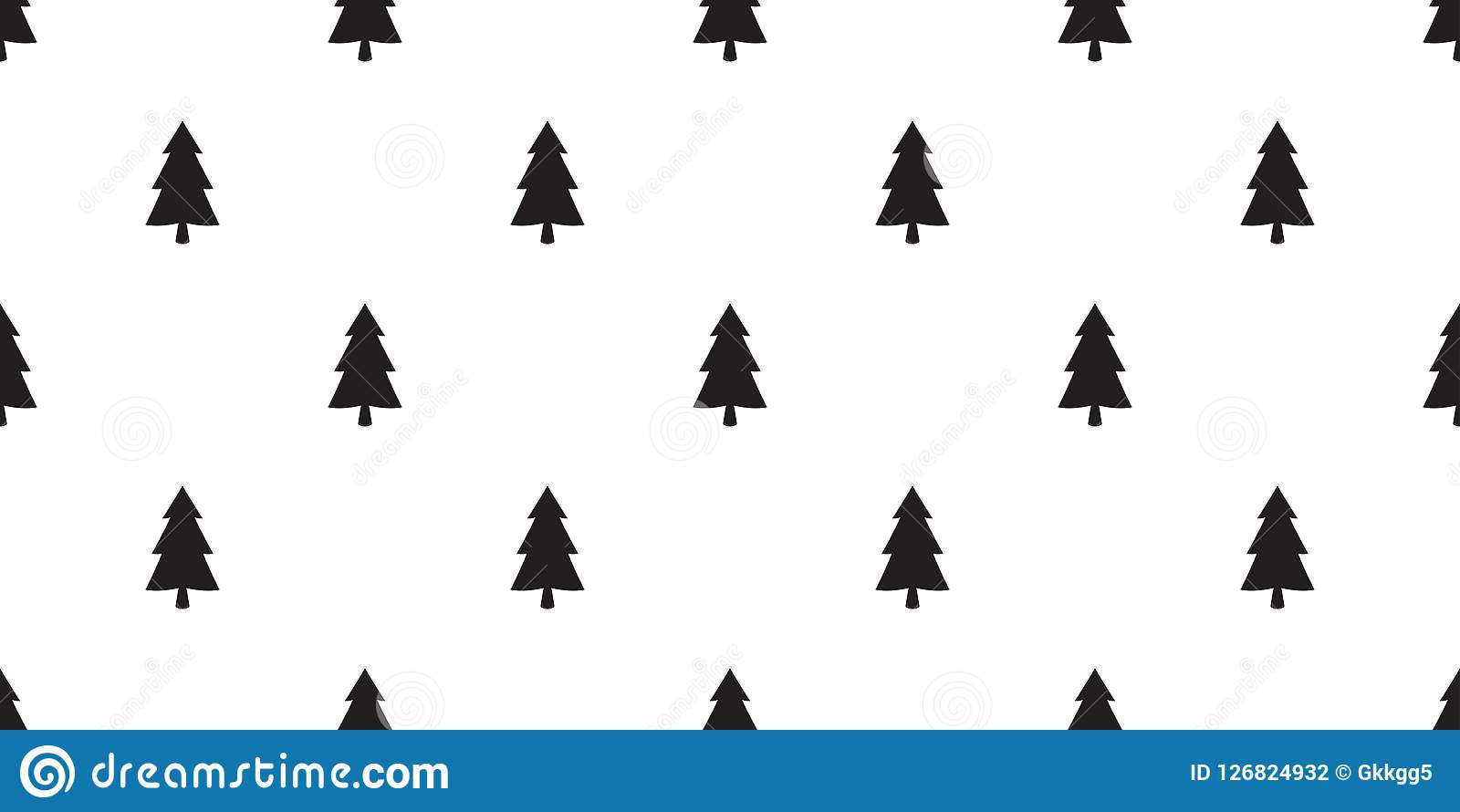 Christmas tree seamless pattern vector santa claus snow forest wood new year tile background repeat wallpaper scarf wallpaper illu stock illustration