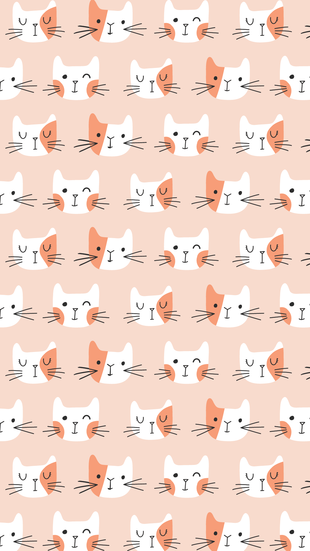 Cute cat pattern wallpapers
