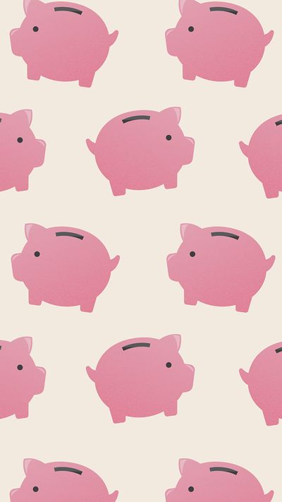 Piggy bank mobile wallpaper cute free photo
