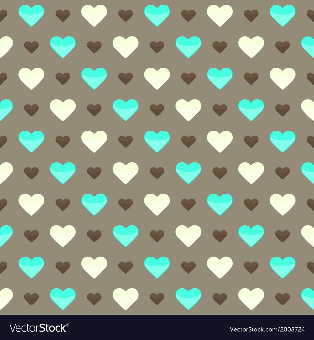 Seamless pattern with cute colorful hearts vector image