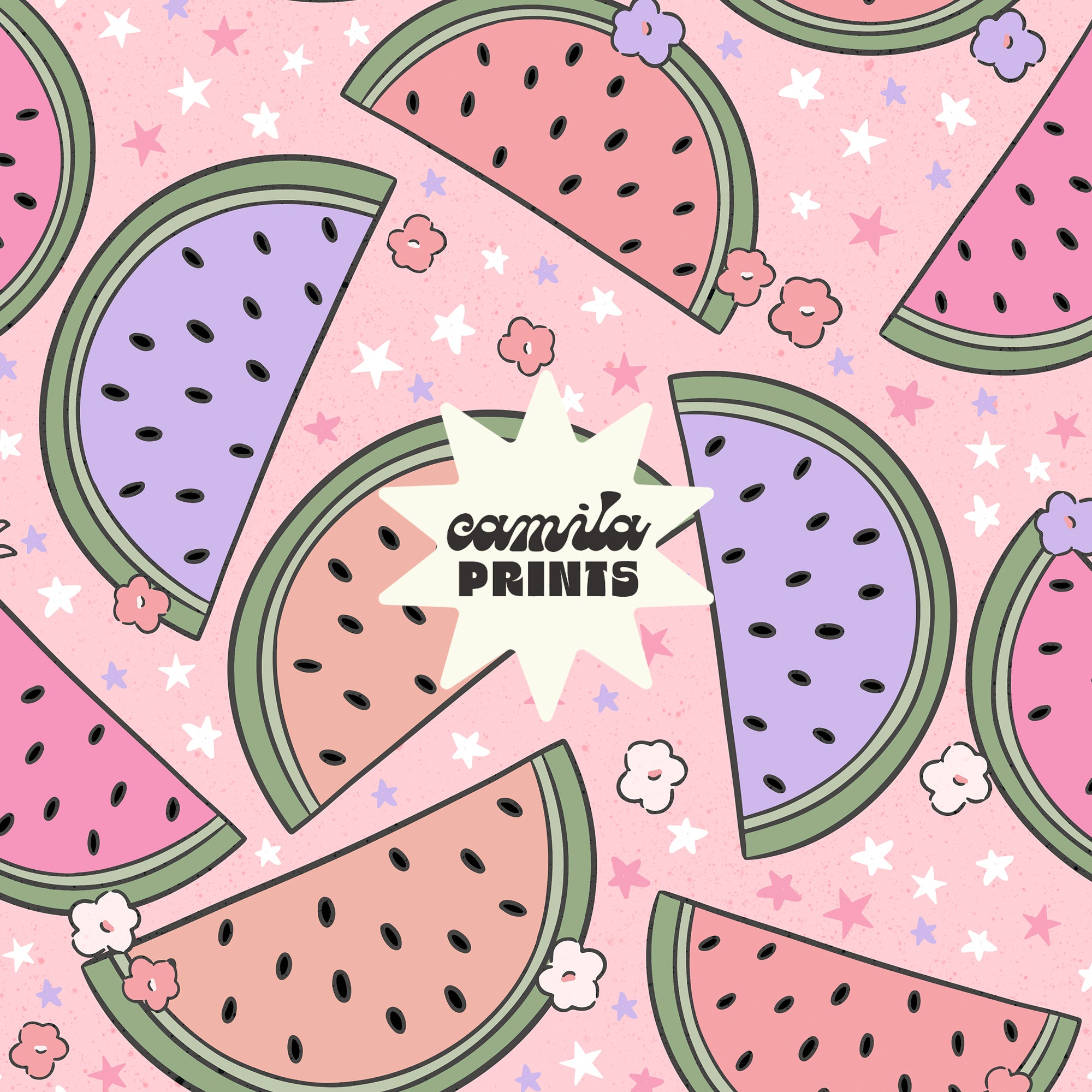 Summer pattern watermelon seamless repeat pattern for fabric sublimati â