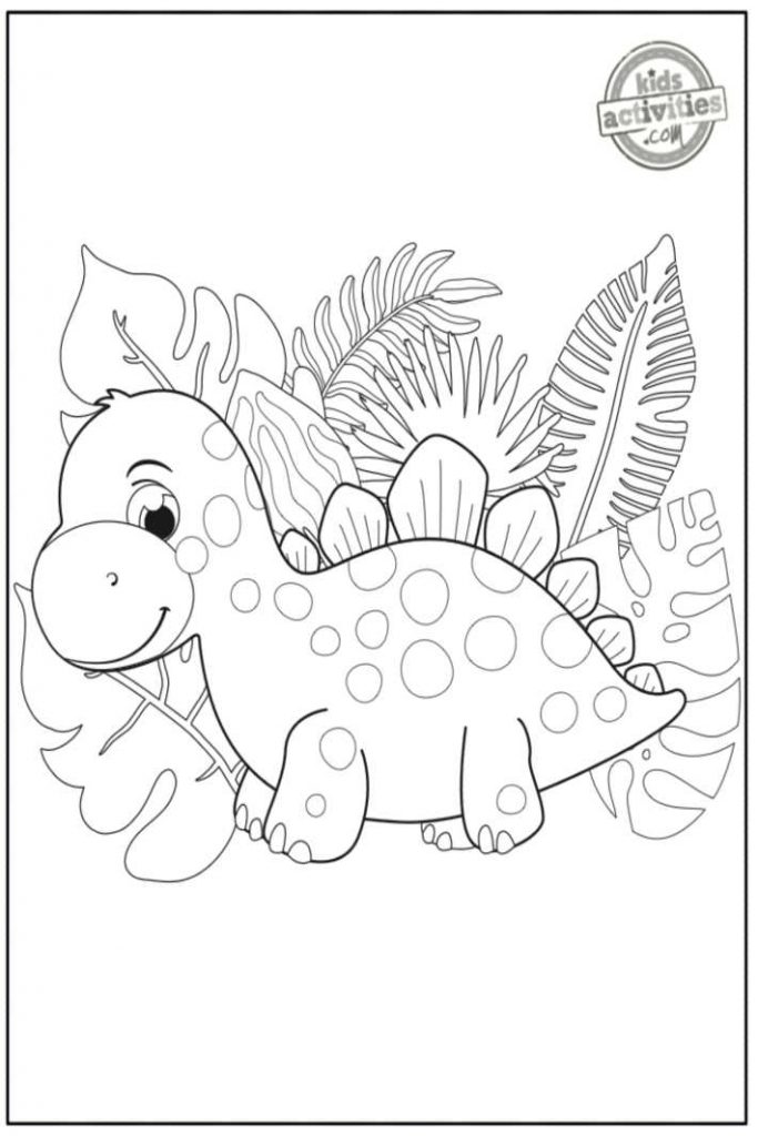 Cute dinosaur coloring pages to print kids activities blog