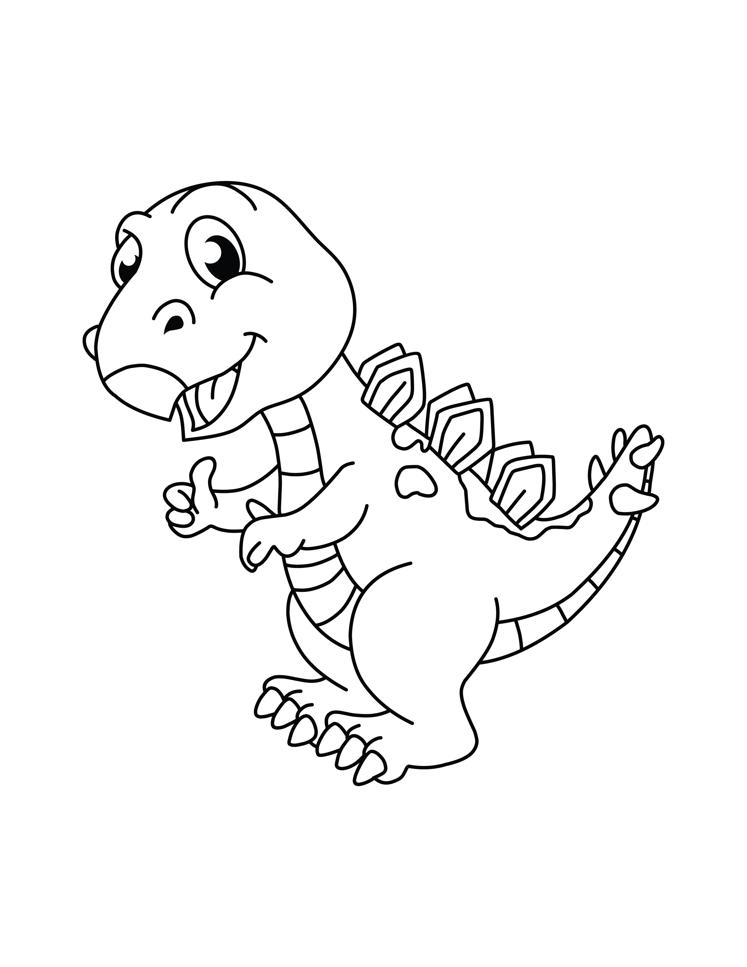 Cute dinosaur coloring pages for kids