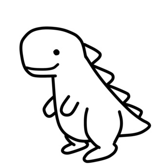 Free vectors dinosaur coloring pages