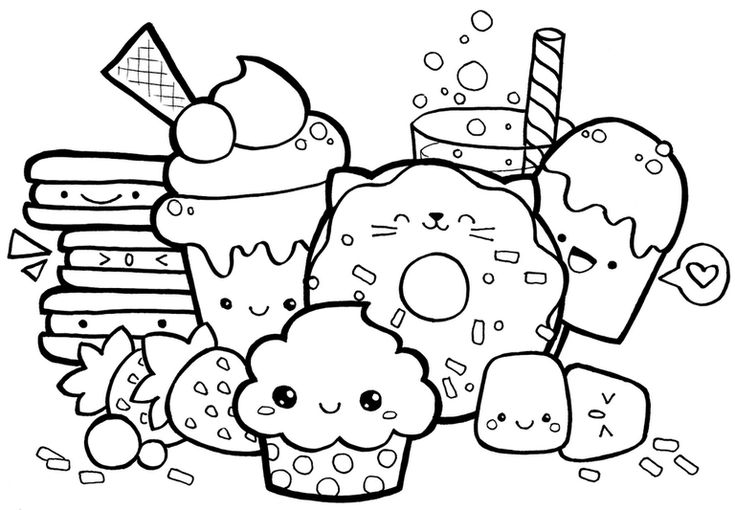 Cute kawaii food with faces coloring page scarabocchi kawaii disegni da colorare con animali disegni kawaii