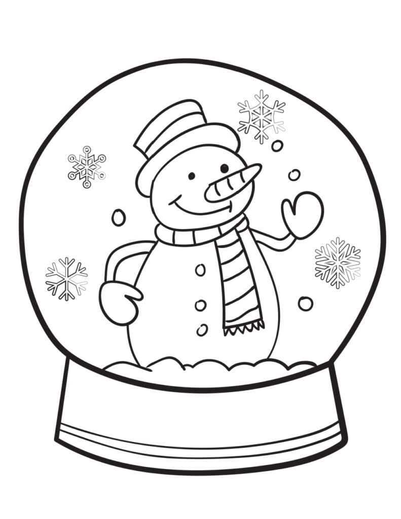 Free printable easy cute christmas coloring pages