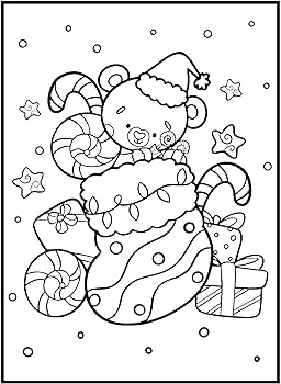 Merry christmas coloring book for kids easy large picture xmas colouring pages with relaxing designs of holiday foods fun decorations cute characters winter scenes and more for children ages rainbow sprout