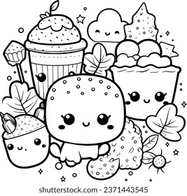 Cute funny coloring page stock vector royalty free
