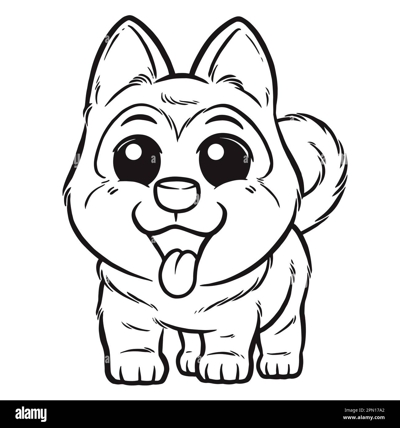 Vector illustration of cartoon dog