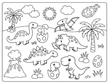 Cute dinosaurs coloring page dinosaur coloring pages coloring pages free coloring pages