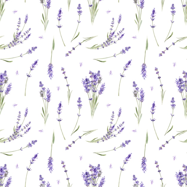 Premium photo lavender seamless pattern rustic and cute provencal style great for fabrics greeting cards wallpapers wrapping paper background