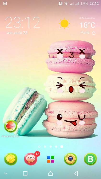 Cute macaron backgrounds by kawaii apps