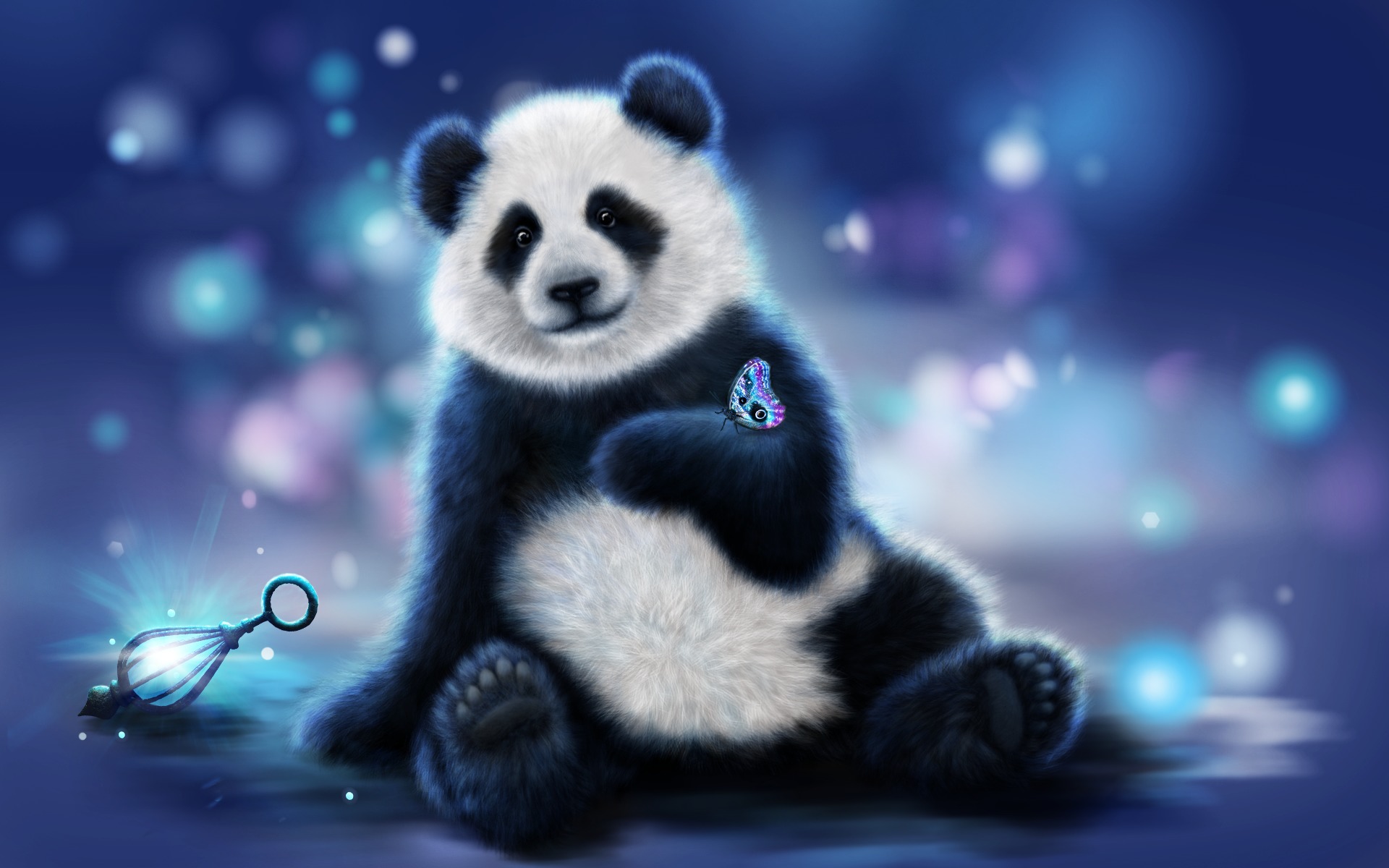 Cute panda background