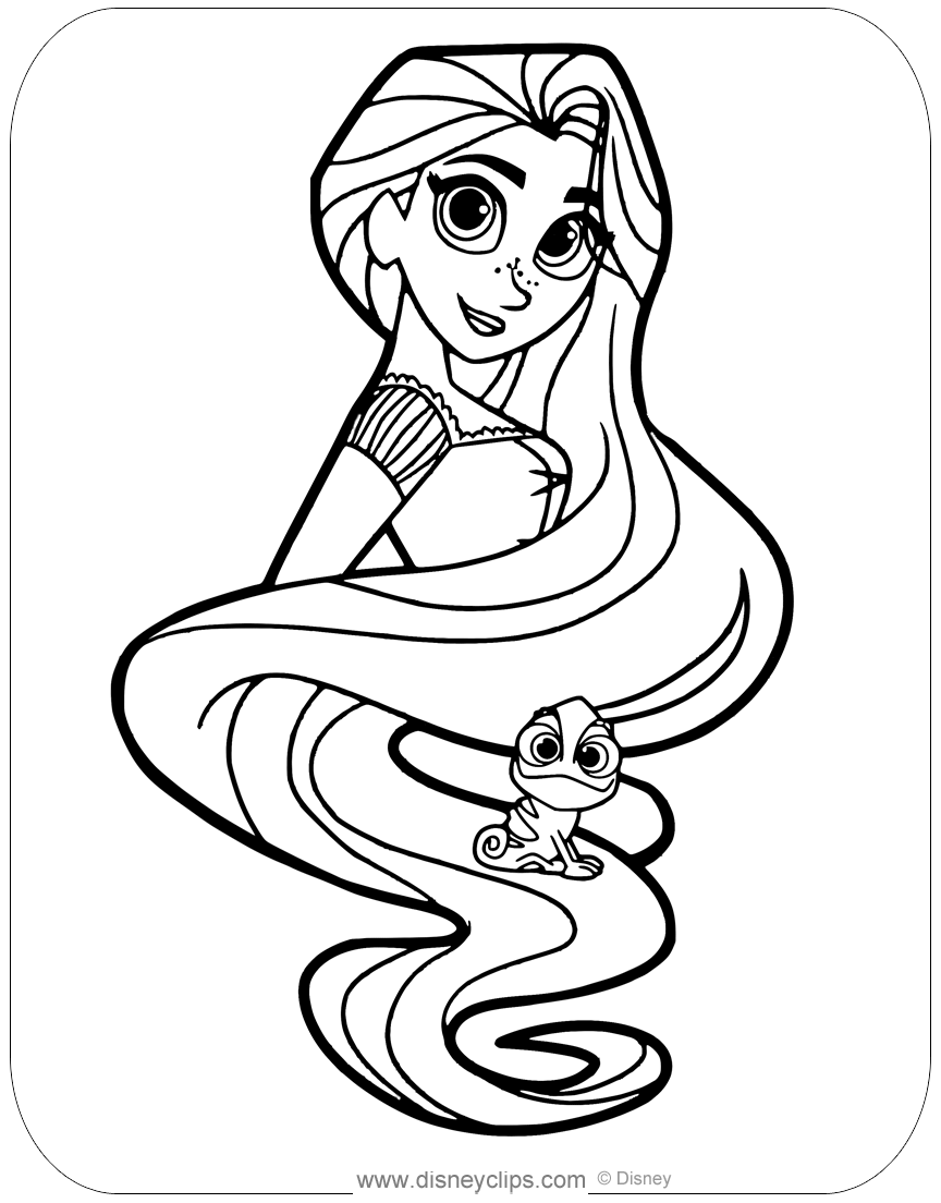 Rapunzels tangled adventure coloring pages