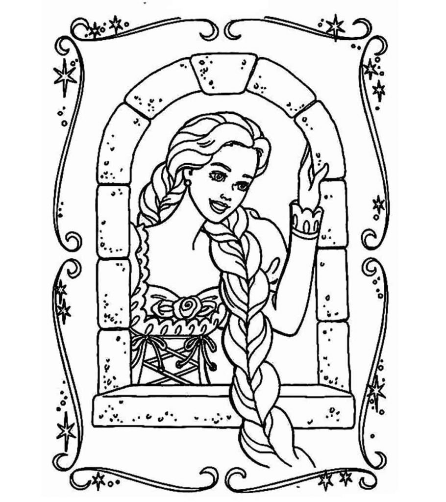 Beautiful rapunzel coloring pages for your little girl