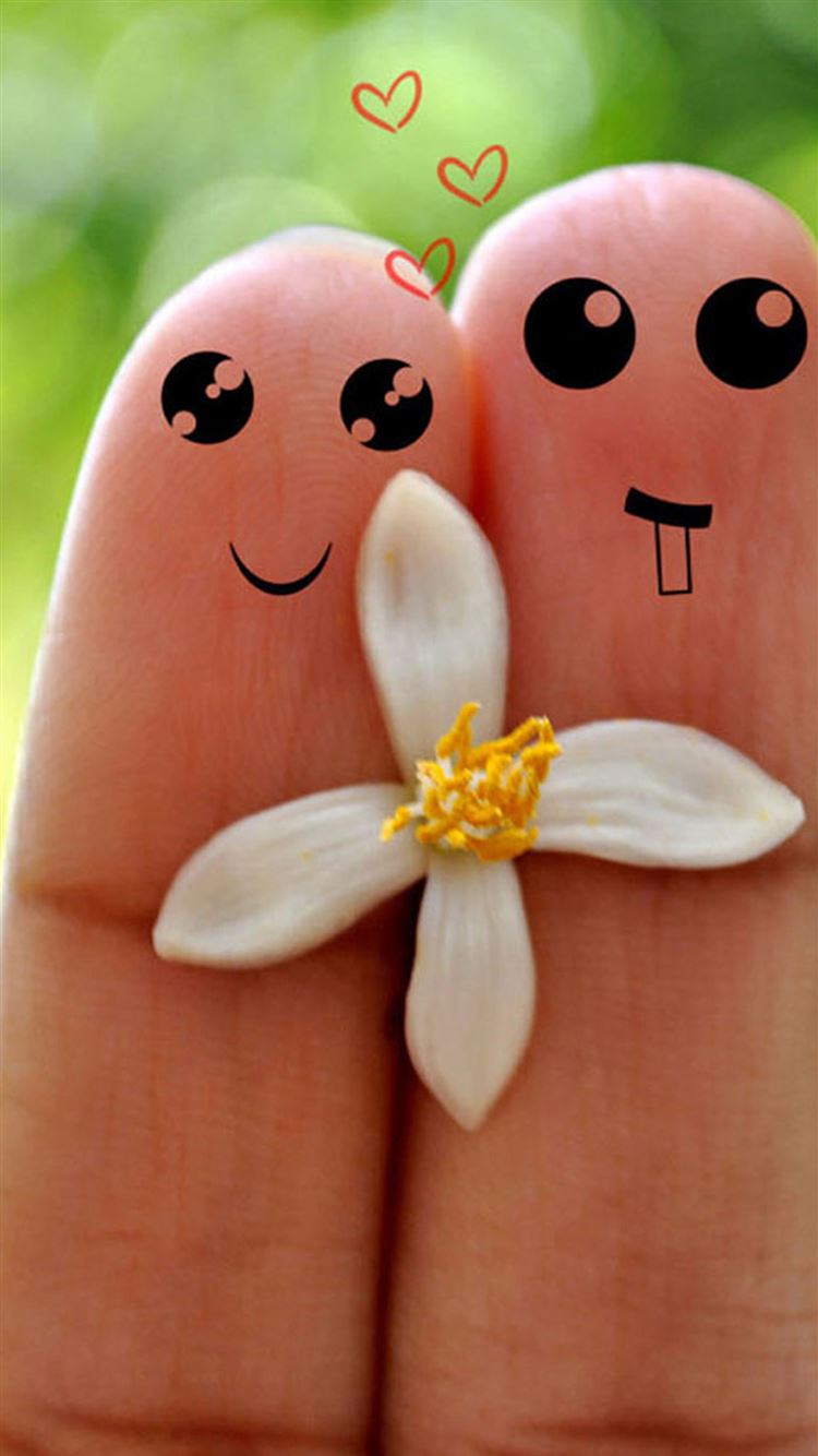 Cute love cartoon couple fingers iphone wallpapers free download