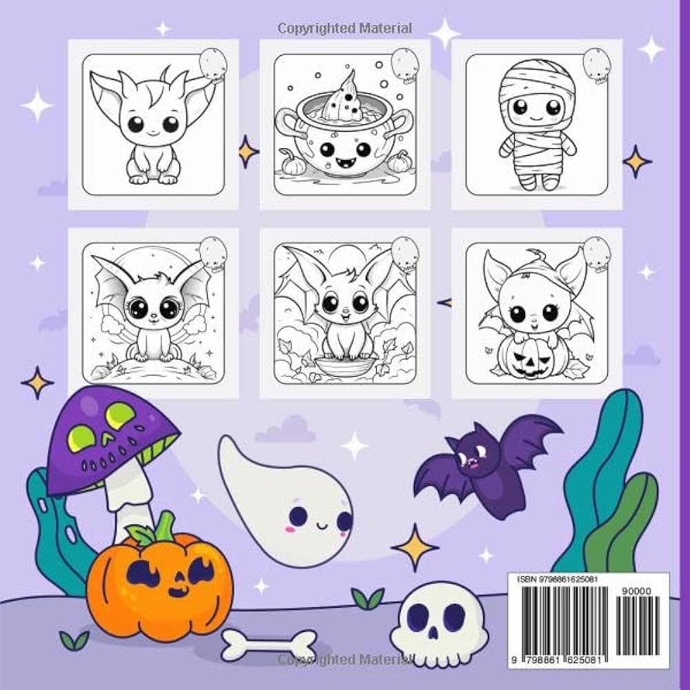 Cute halloween coloring book for kids and preschoolers spooky cute halloween season themed coloring pages for kids filled with grinning pumpkins houses and more halloween gifts for kids boo