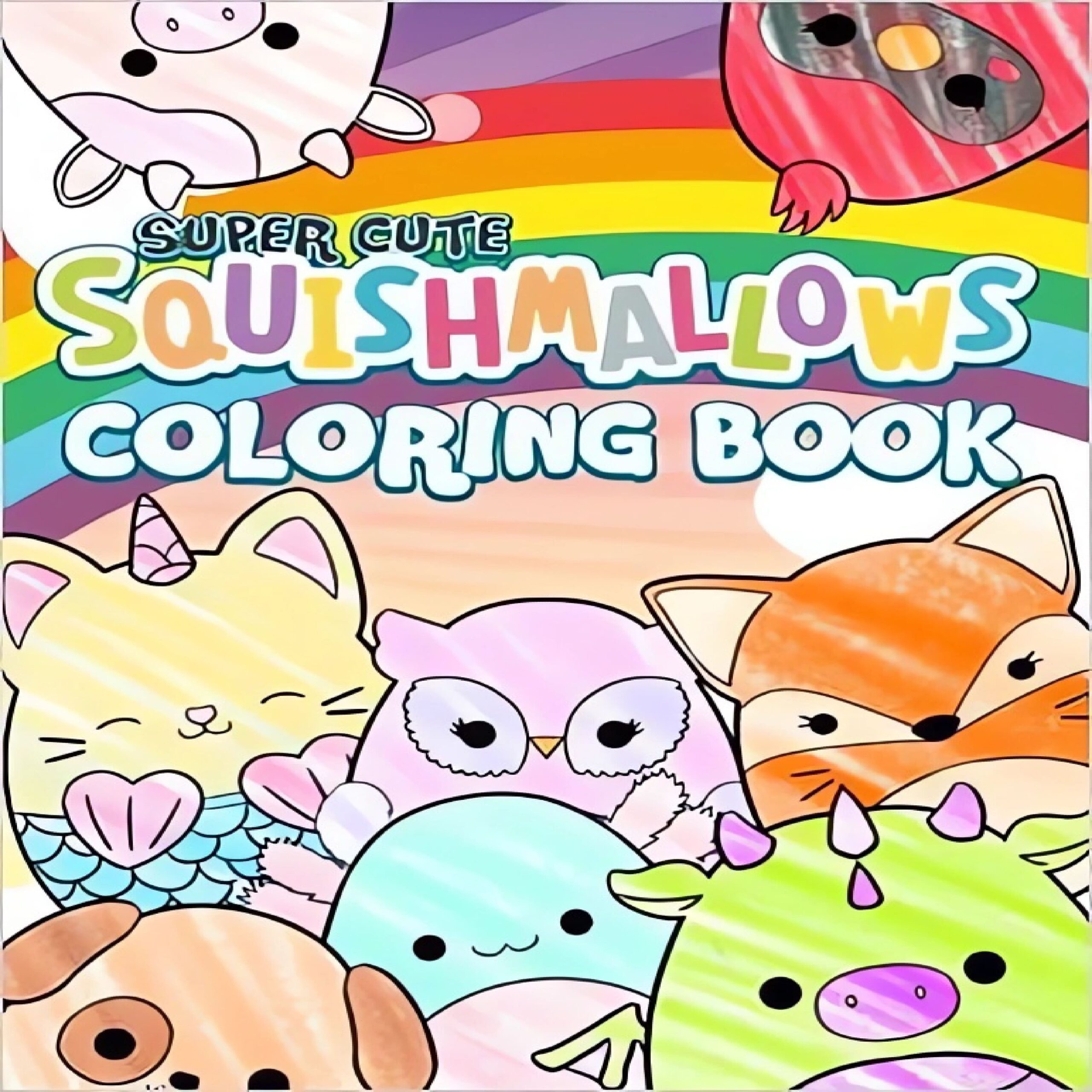 Super cute squishmallows coloring book adorable coloring book with cute animals for girls and boys made by teachers